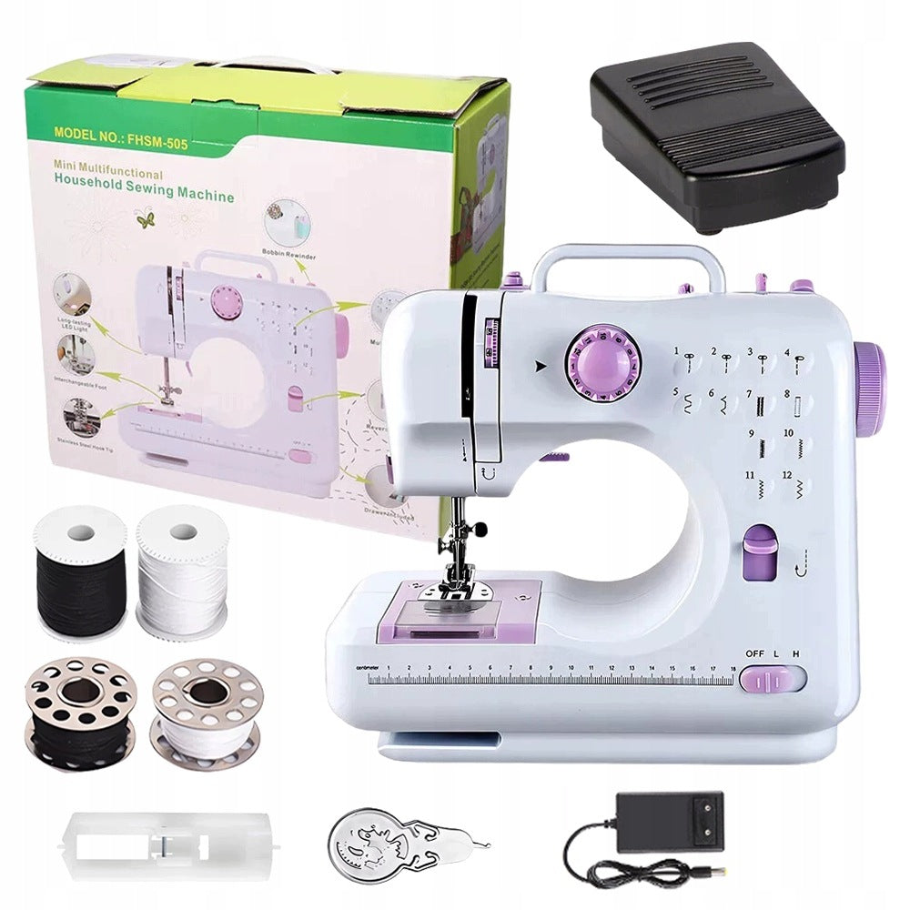 LED MINI ELECTRIC HOME SEWING MACHINE HIGH QUALITY WHITE