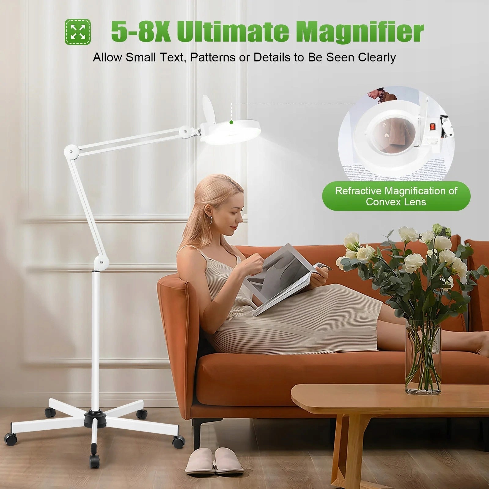 LED Magnifying Lamp Cosmetic Standing Professional Tattoo Cabinet Brand no brand