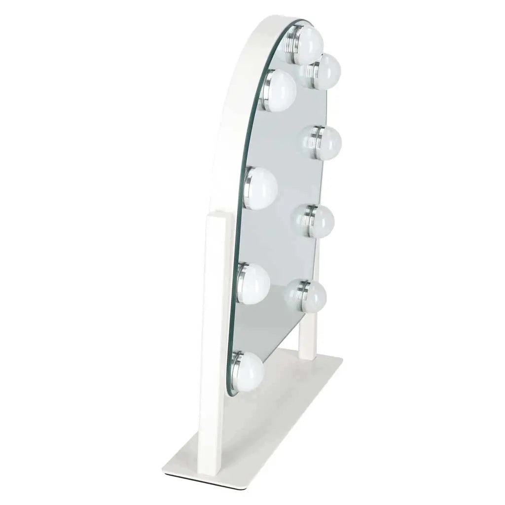 LED Makeup Mirror with 9 Light Bulbs Illuminated Cosmetic Ikonka Medical device no