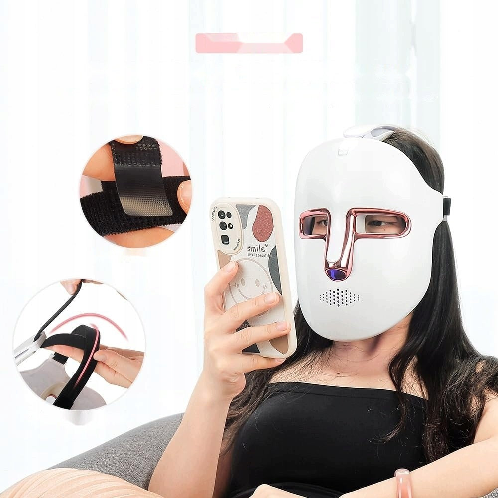 LED Mask Light Therapy USB-C Portable for Travel Medical device no