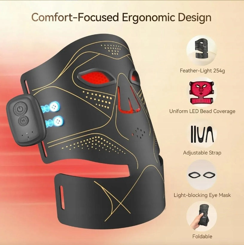 LED Mask Professional Wireless For Face And Neck 2in1 Packaging status original
