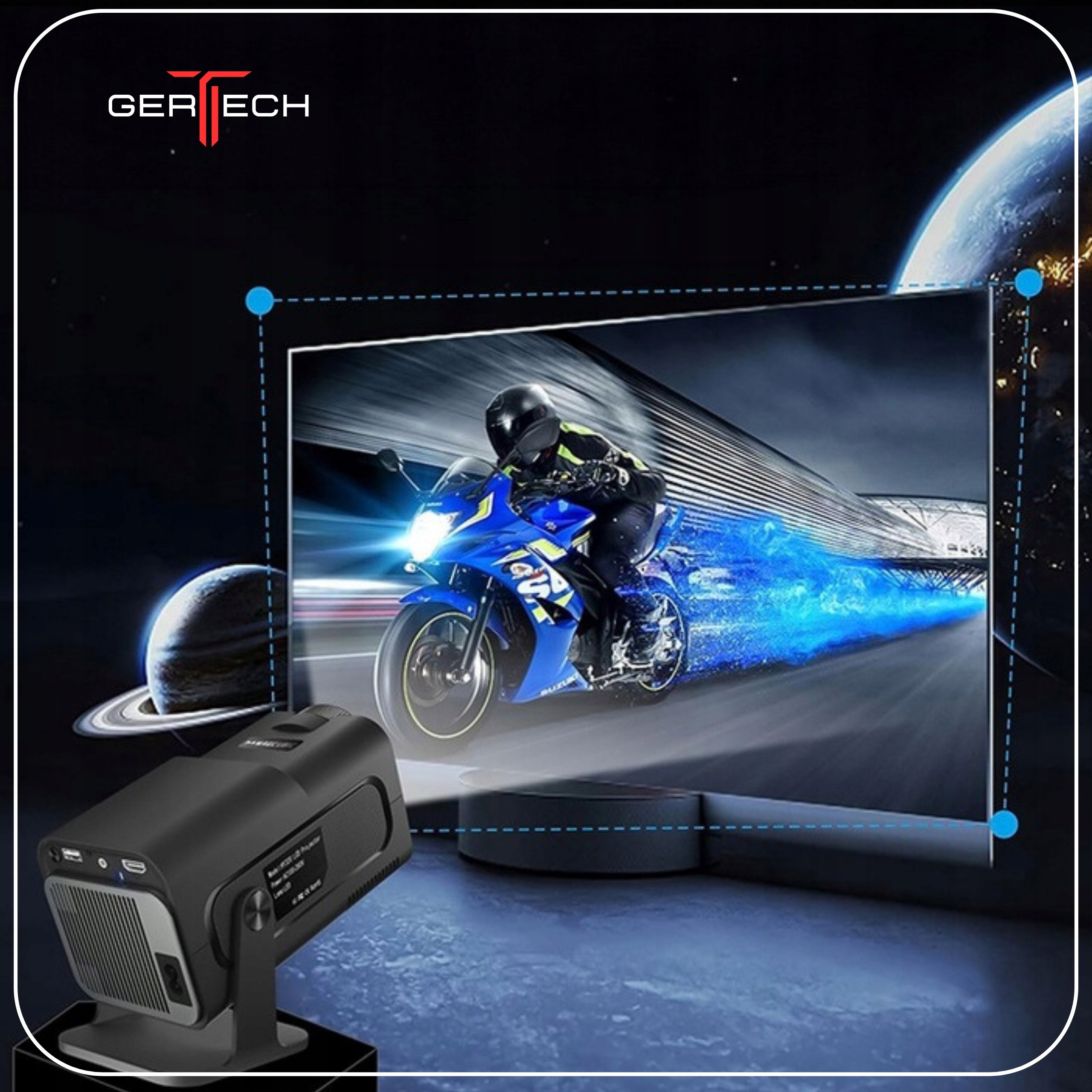 LED Multimedia Projector Portable Projector Android WiFi UltraHD Netflix Manufacturer code PROJEKTOR RZUTNIK TV SMART DO SEANSU PLAYX
