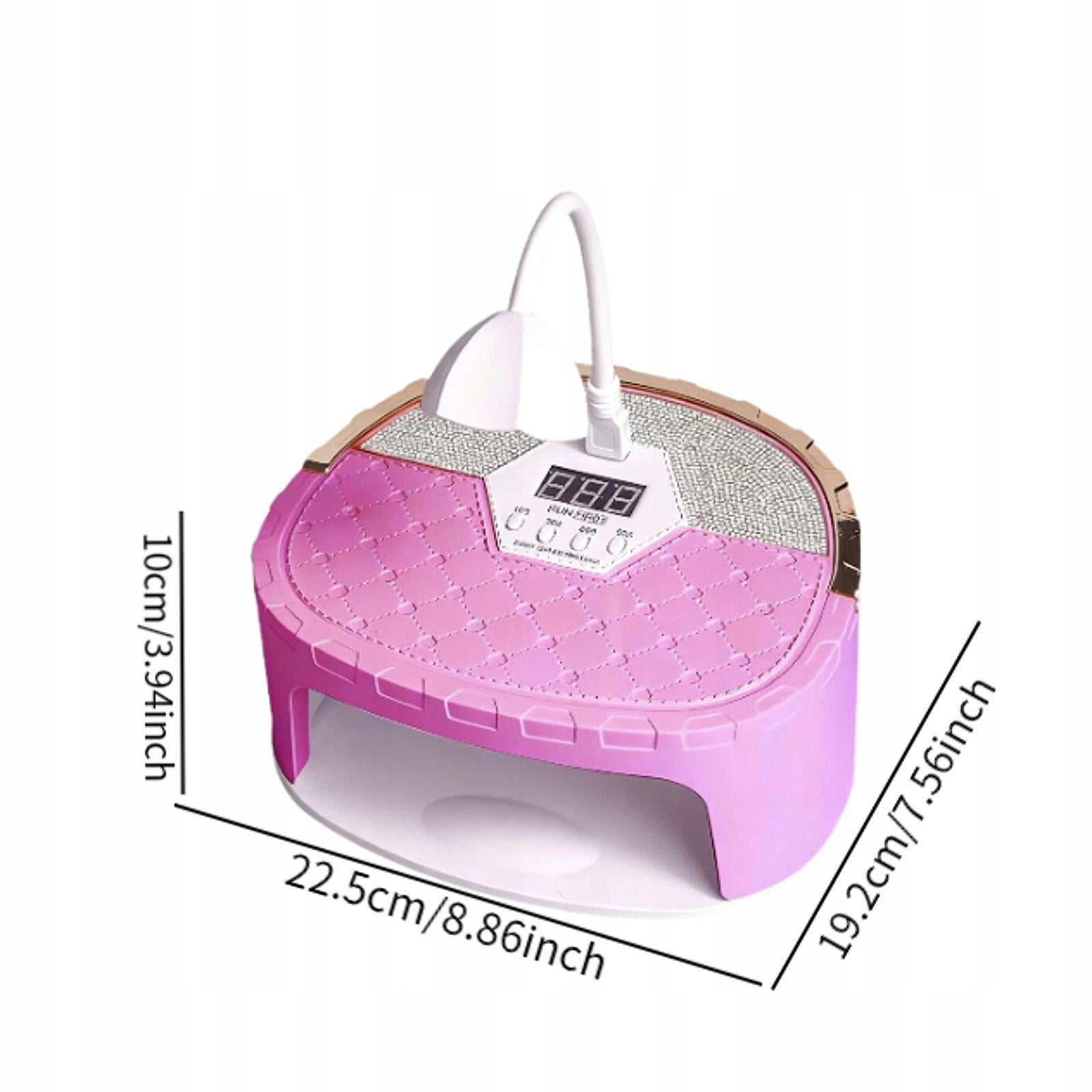 LED Nail Lamp 288W Powerful with 4 Timer Setting Compact Quick Dry Gel pink Medical device type accessories for a medical device or a product without an intended medical purpose