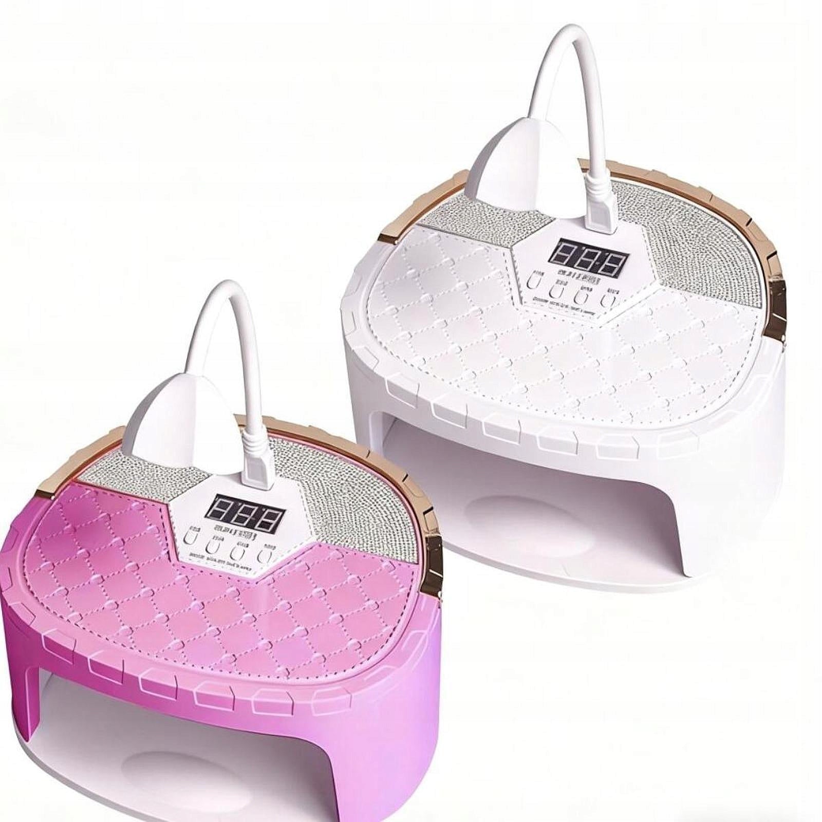 LED Nail Lamp Easy Clean Double Wavelength Auto Sensor Gel Polish Nail pink Medical device no
