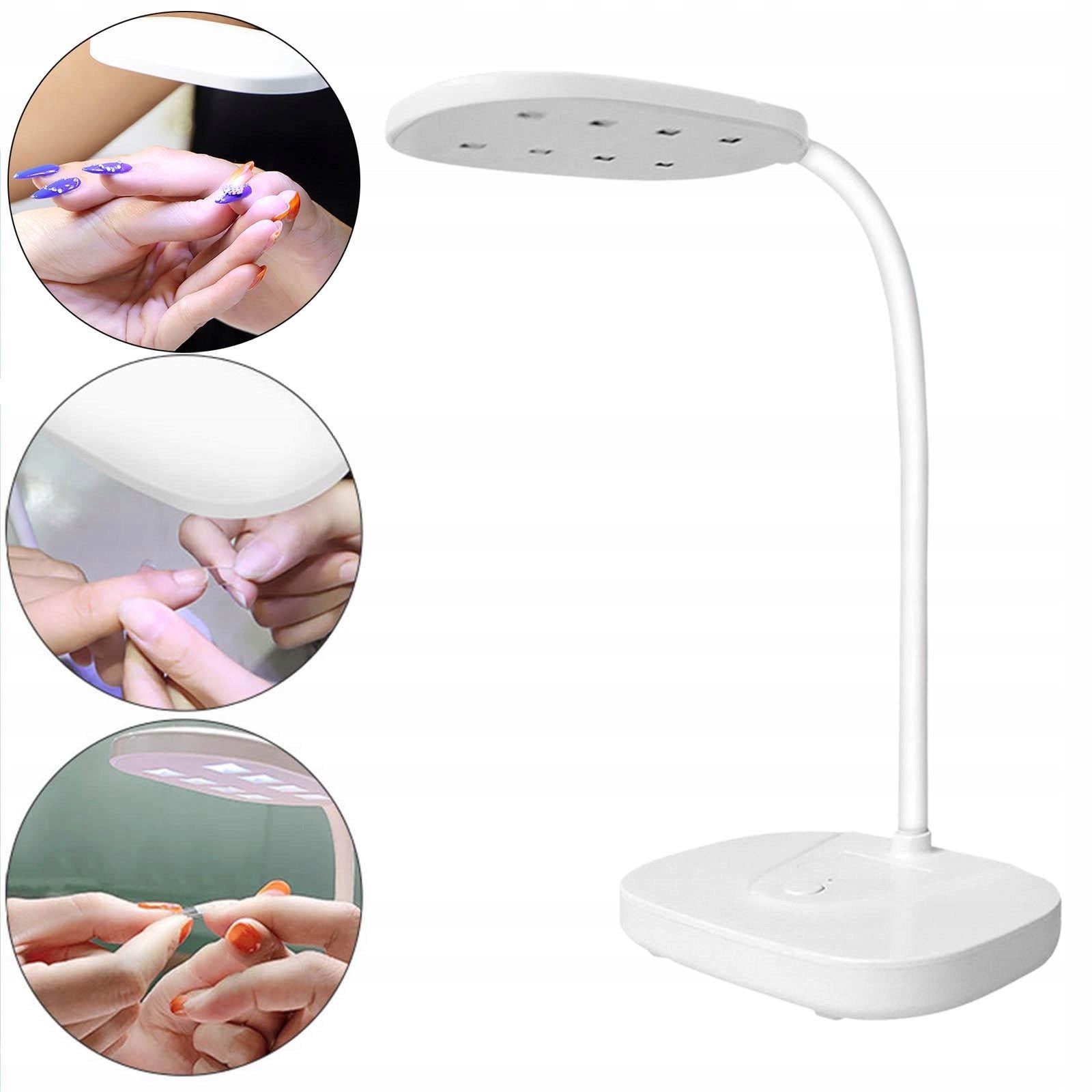 LED Nail Lamp Foldable Lightweight Portable Accessories White for Plug In