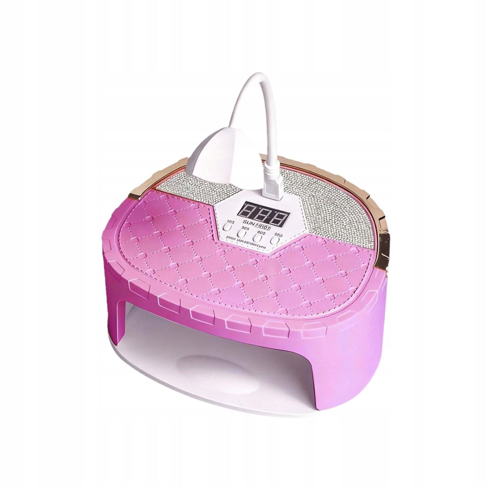 LED Nail Lamp Nail Dryer Auto Sensing 45 LED Beads with LCD Display pink Medical device no