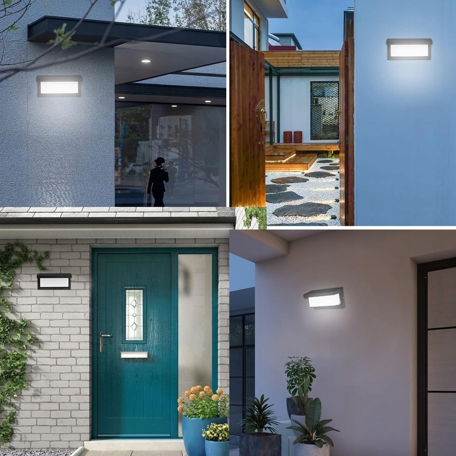 LED OUTDOOR WALL LAMP OVER ENTRANCE DOOR 18W Motion Sensor Version Color black