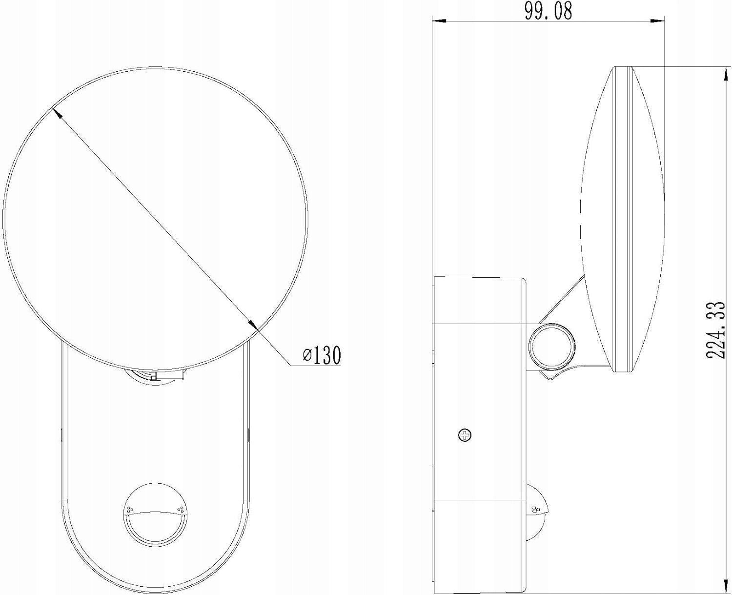 LED Outdoor Wall Lamp with Motion Sensor Grey Adjustable 4000K IP65 Color gray