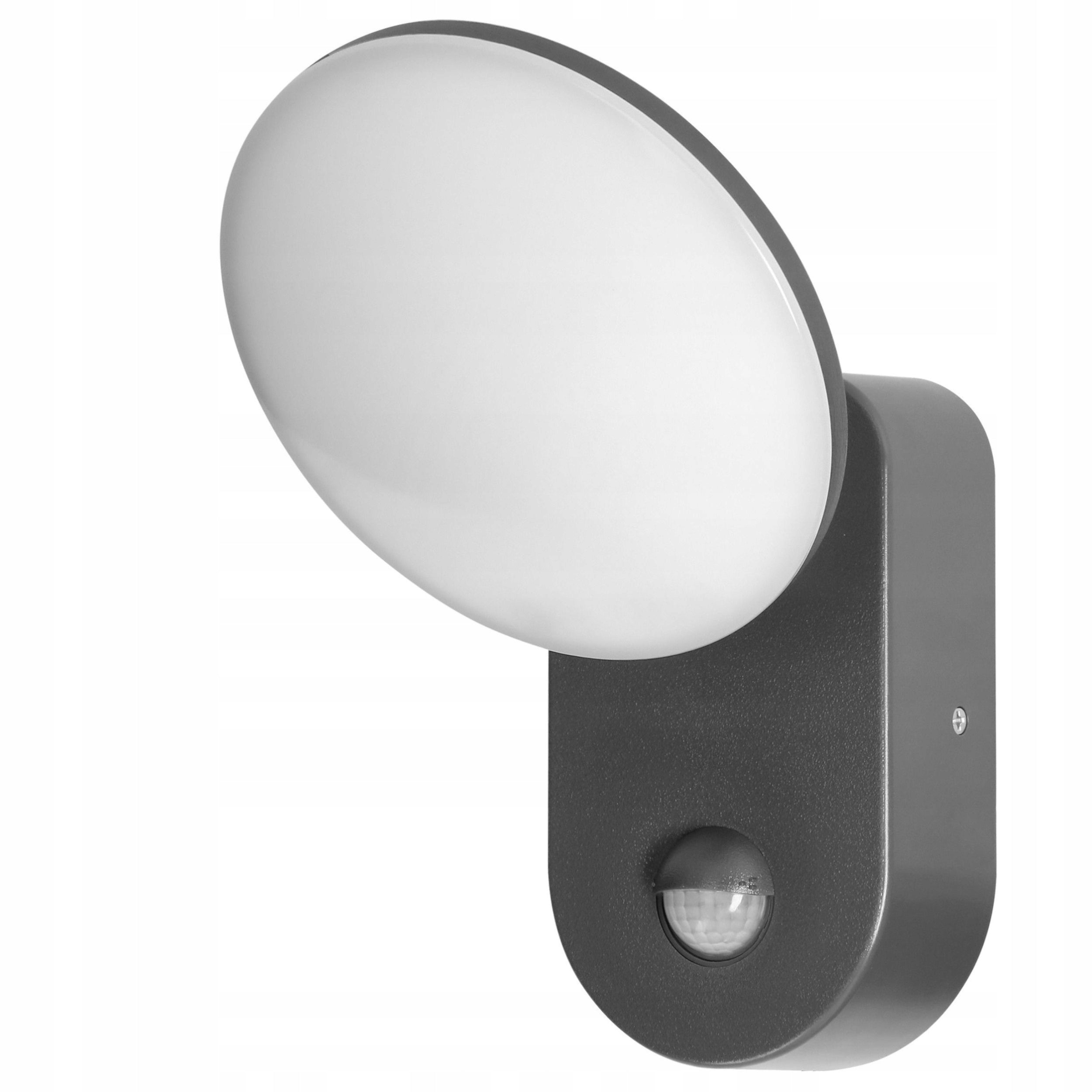 LED Outdoor Wall Lamp with Motion Sensor Grey Adjustable 4000K IP65