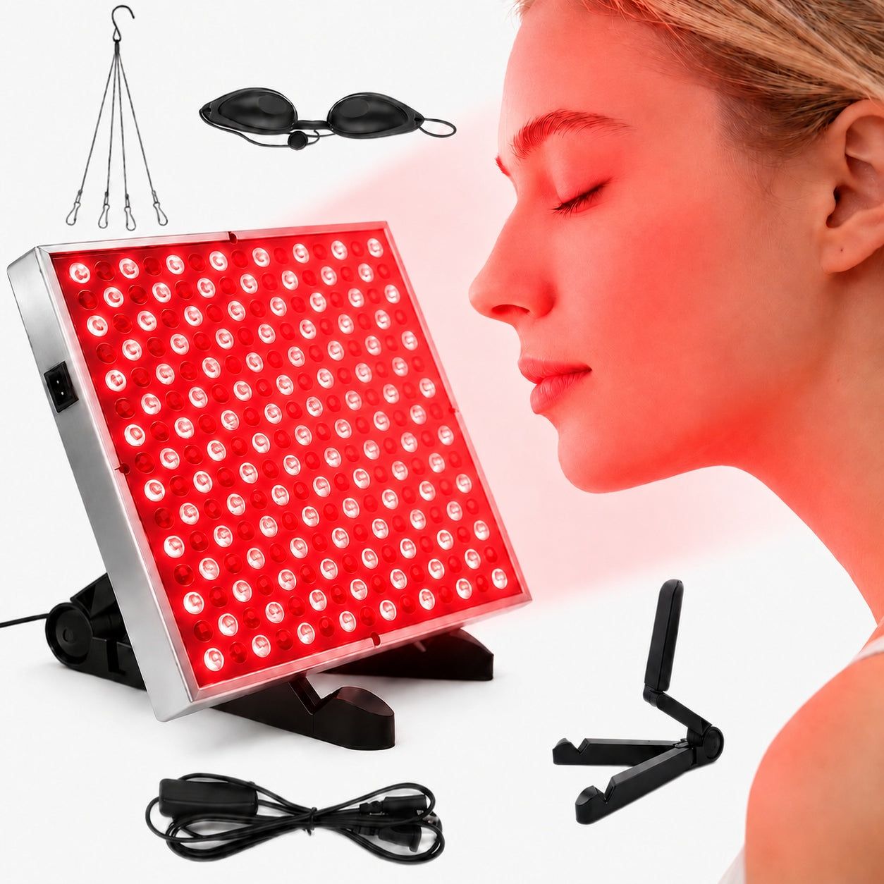 LED PANEL RED LIGHT THERAPY 45W 225 LED INFRARED LAMP