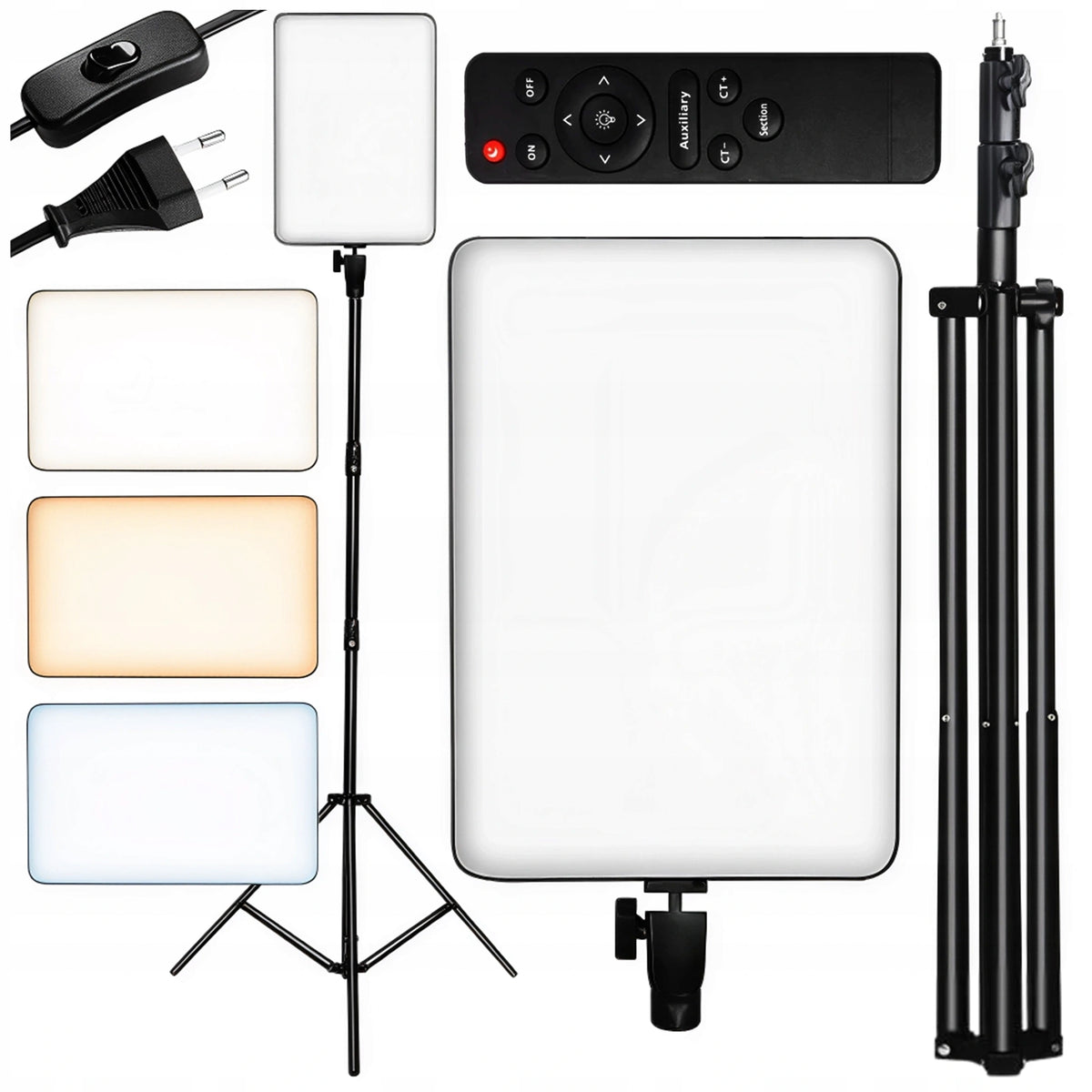 LED Panel Lamp with Tripod Ring Selfie Tripod Large for Makeup Photos Packaging status original