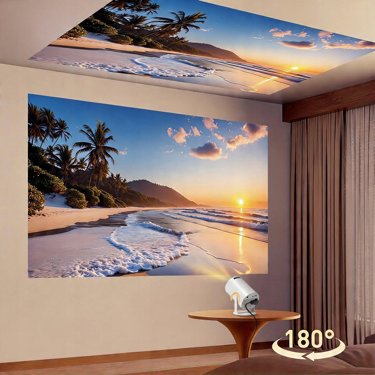 LED Projector HY300 Pro Ultra 2GB RAM 16GB ROM TV HD 4K WiFi Bluetooth Manufacturer code YIMI