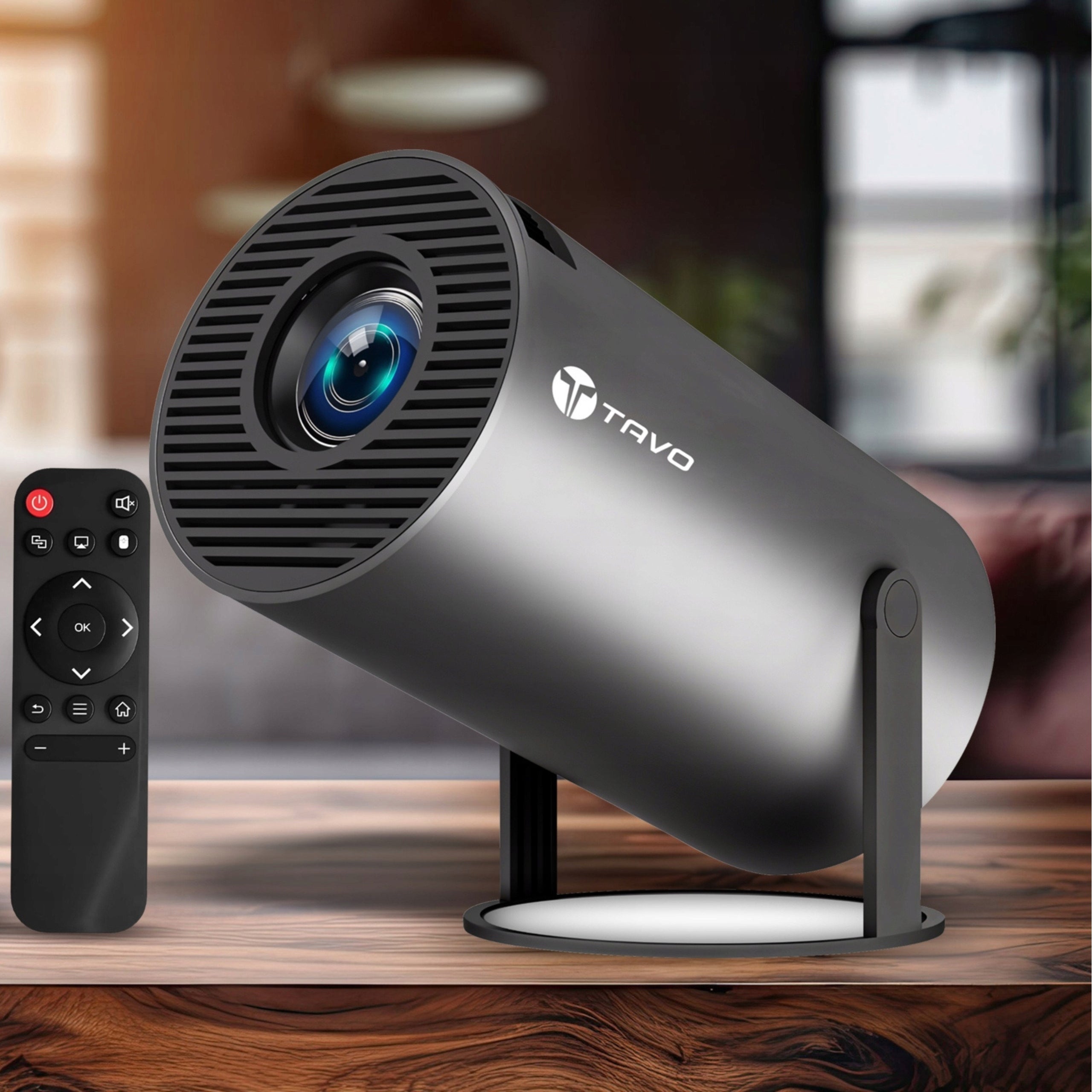LED Projector Portable Android Speaker Smart Mini TV Wifi Grey Packaging status original