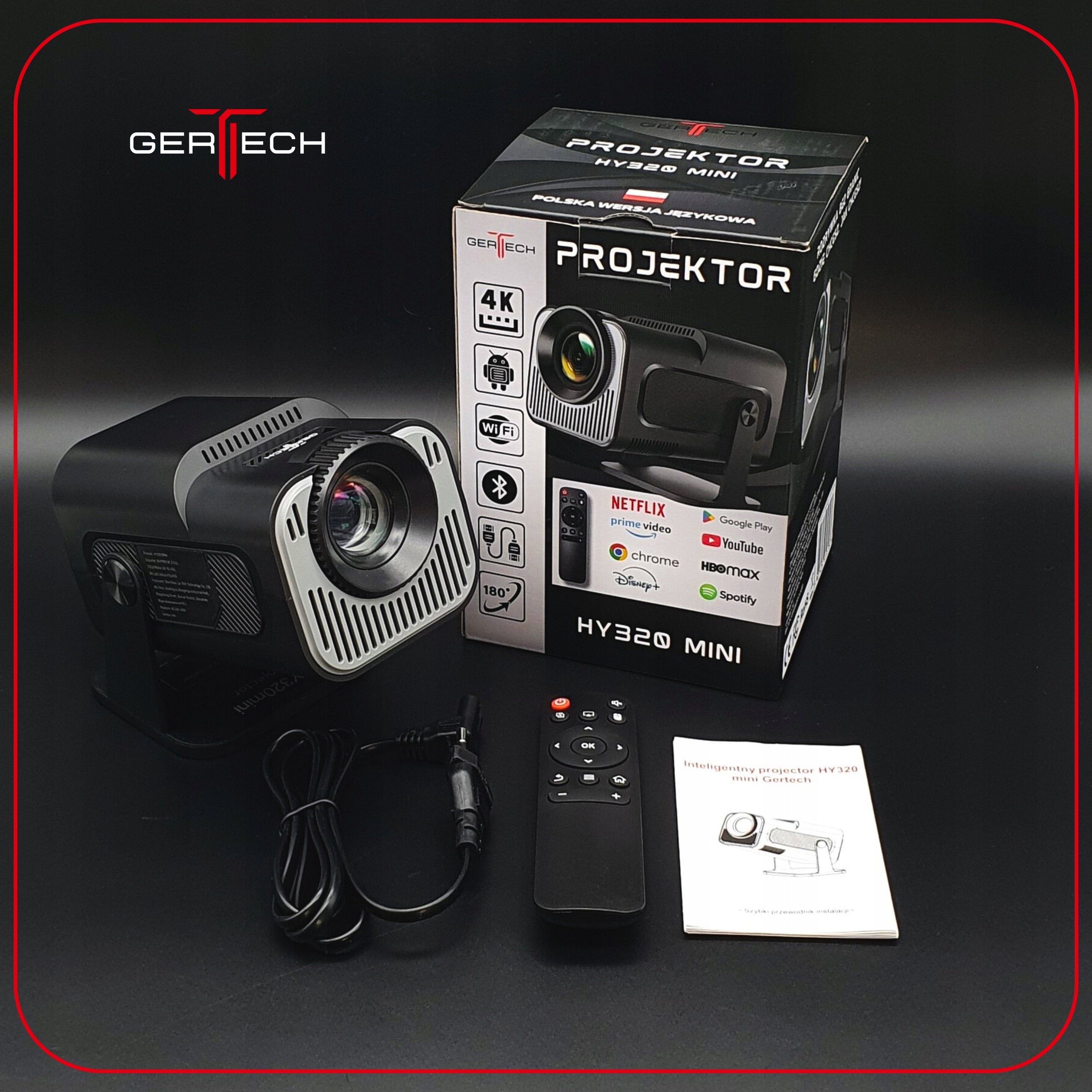 LED Projector Portable HY320 Mini Projector Smart Home Theater 4K Rotary EAN (GTIN) 0635408501424