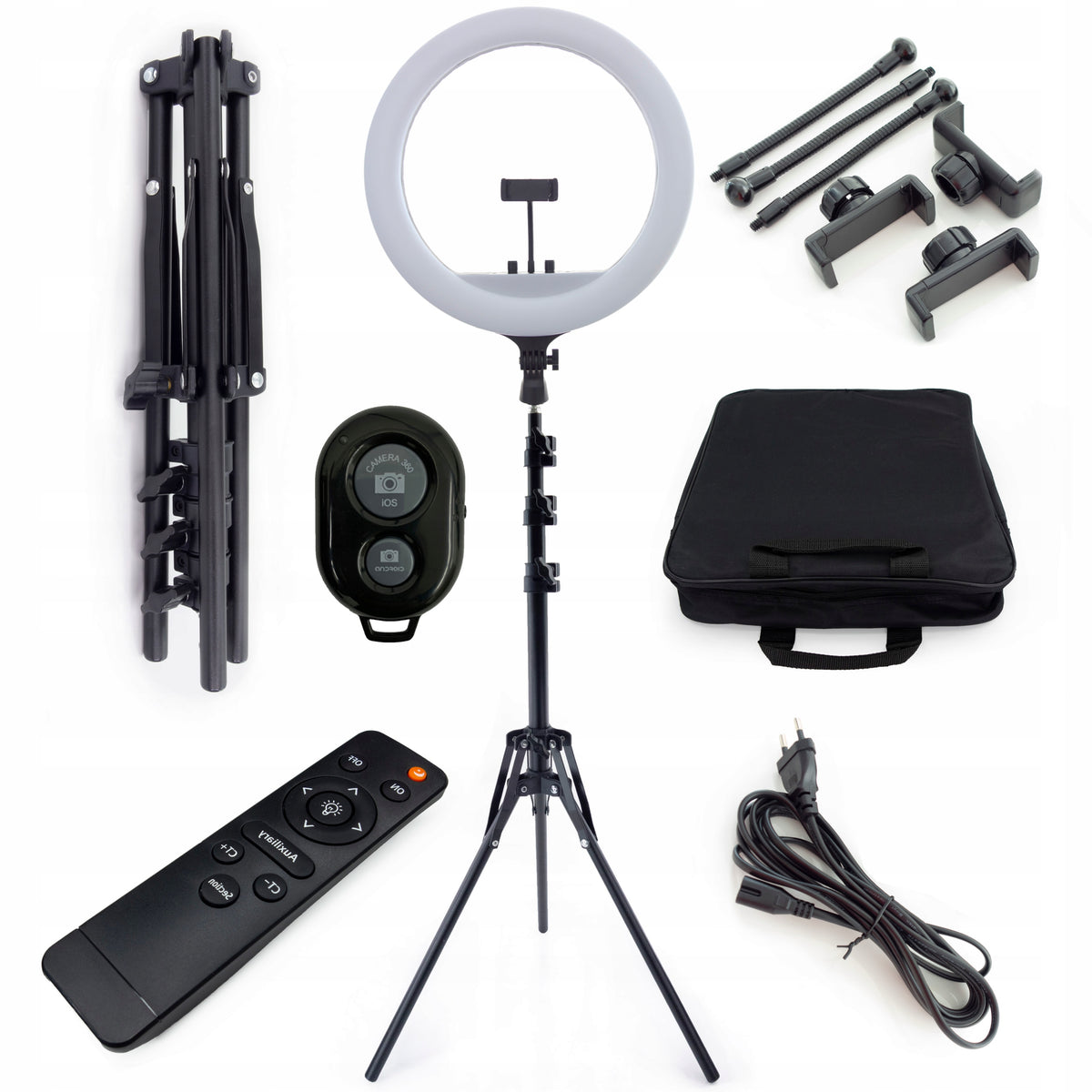 LED RING LAMP 45CM REMOTE CONTROL BAG TRIPOD