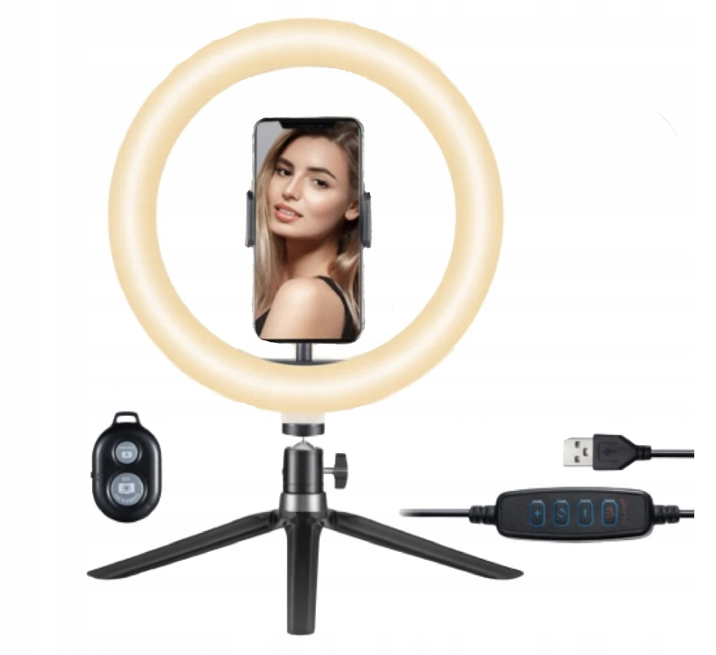 LED RING LAMP SELFIE TRIPOD 10'' Makeup YouTube TikTok