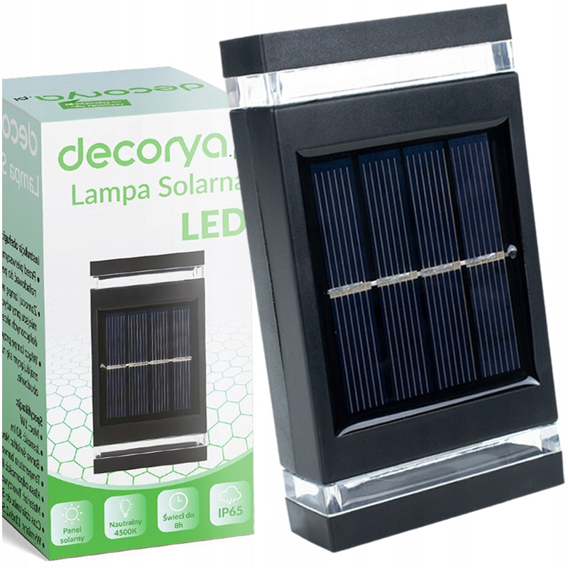 LED SOLAR WALL LAMP SOLAR OUTDOOR GARDEN LAMP IP65 DUSK SENSOR