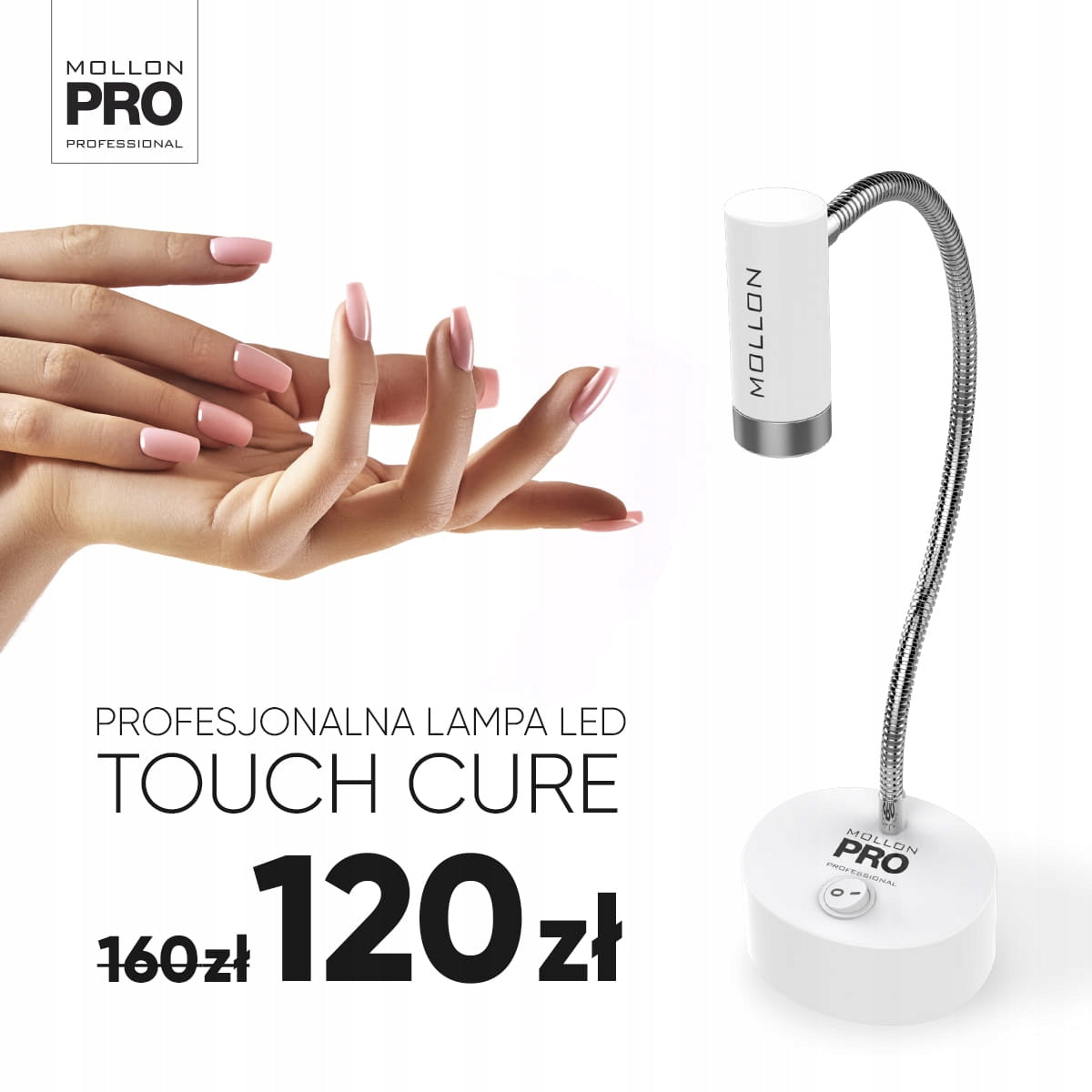 LED Spot Lamp For Manicure Touch Cure 3W Rechargeable + USB Cable Model x15