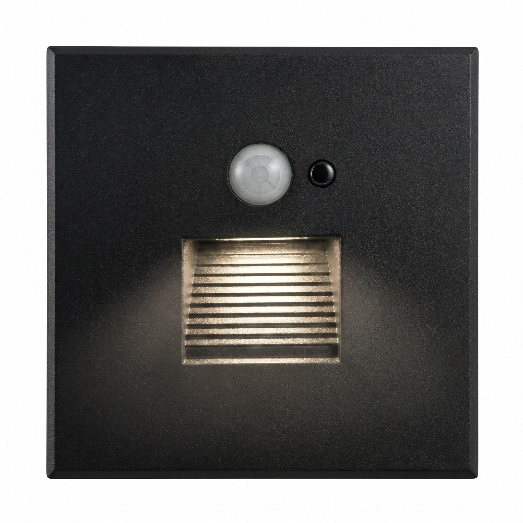 LED Stair Light Fixture Black 230V Aluminum Motion and Twilight Sensor 4500K Packaging status original