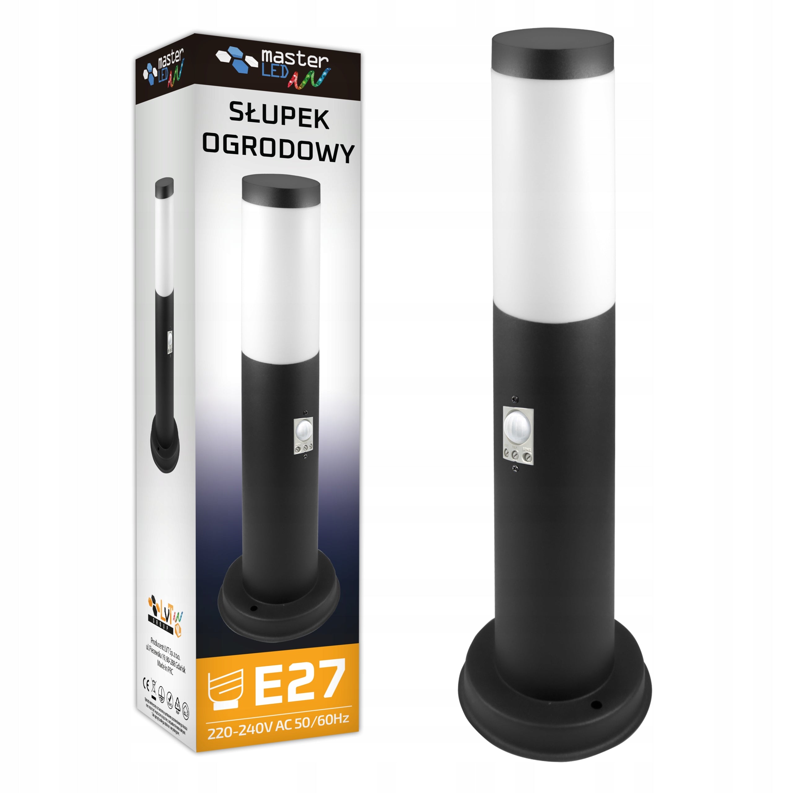 LED Standing Lamp Garden 45cm Post Outdoor MOTION SENSOR E27 LED