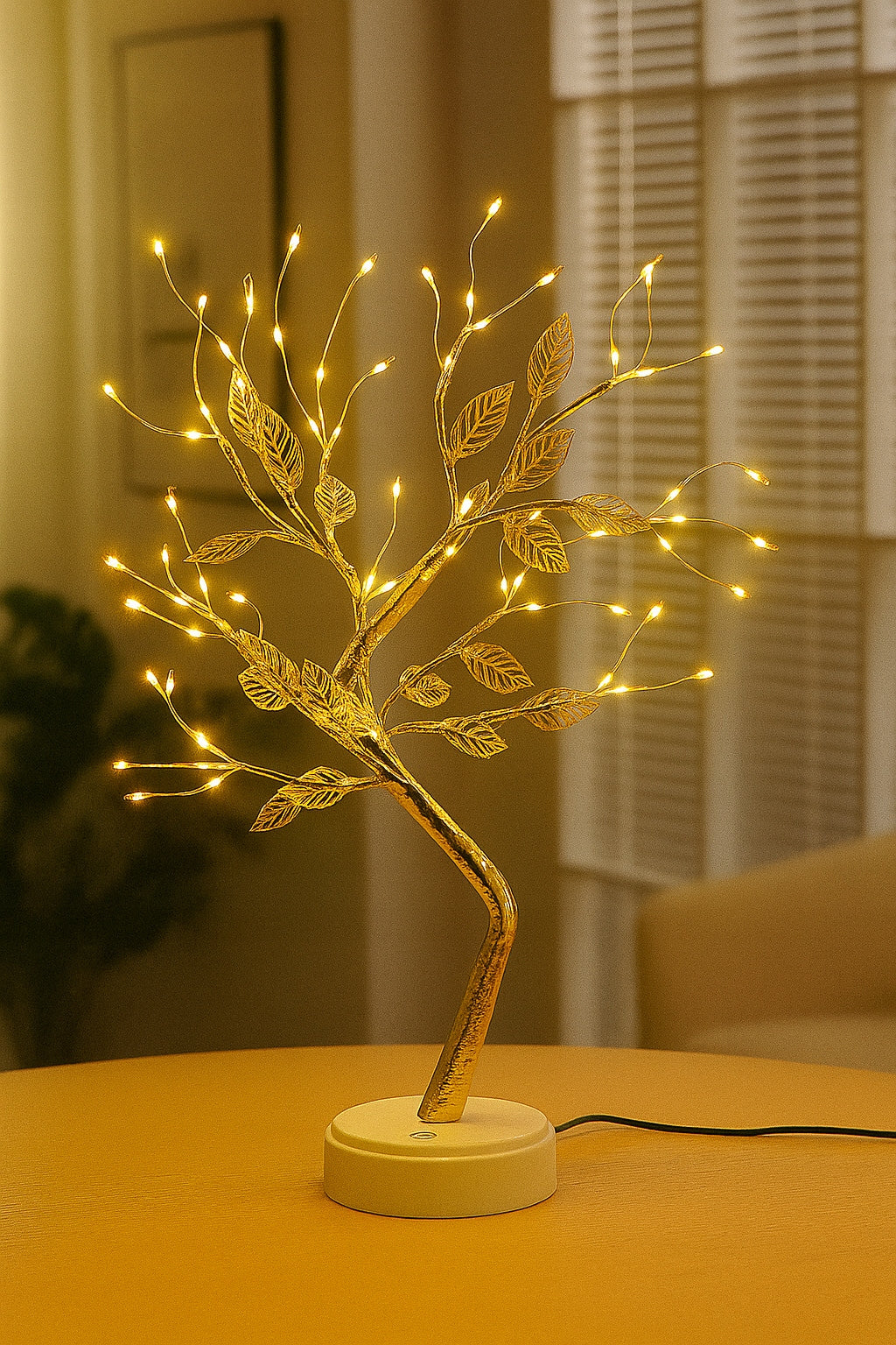 LED TREE BEAUTIFUL PREMIUM COZY GLOWING WHITE WARM CHRISTMAS 50cm Manufacturer code Drzewko Bonsai LED LAMPKA LISTKI ZŁOTE