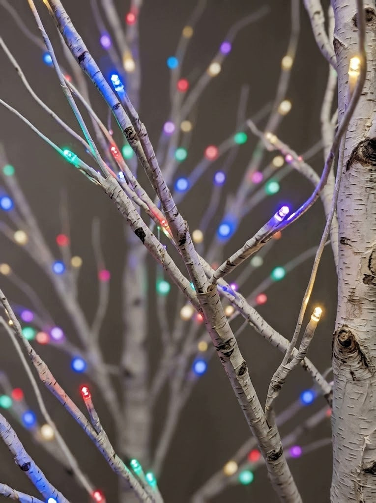 LED TREE BIRCH 150 CM MULTICOLOR GLOWING DECORATIVE FOR THE HOUSE OF THE ROOM Manufacturer code 75HGF