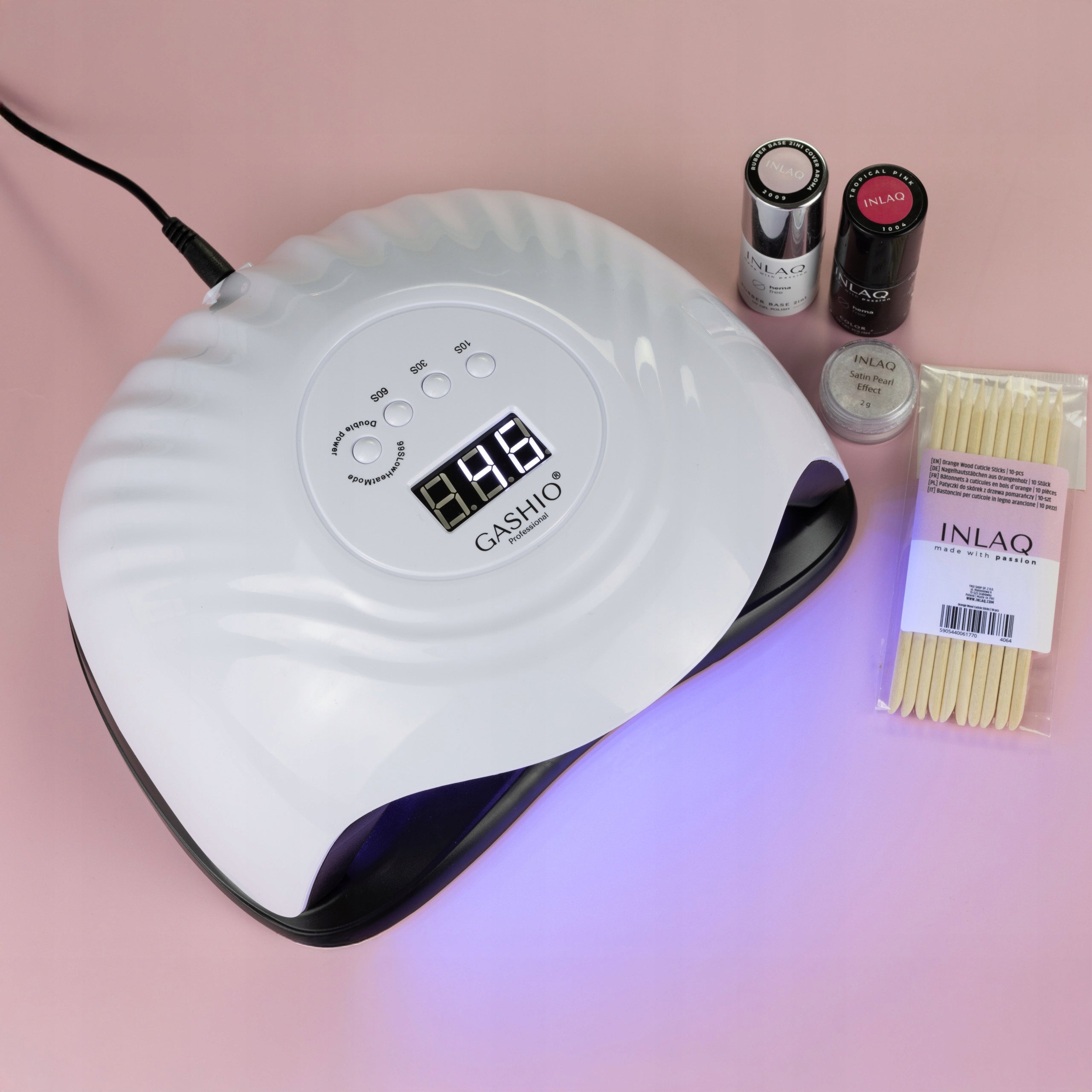 LED UV LAMP FOR NAILS GELS HYBRID MANICURE PEDICURE 168W STRONG DUAL LED Color white