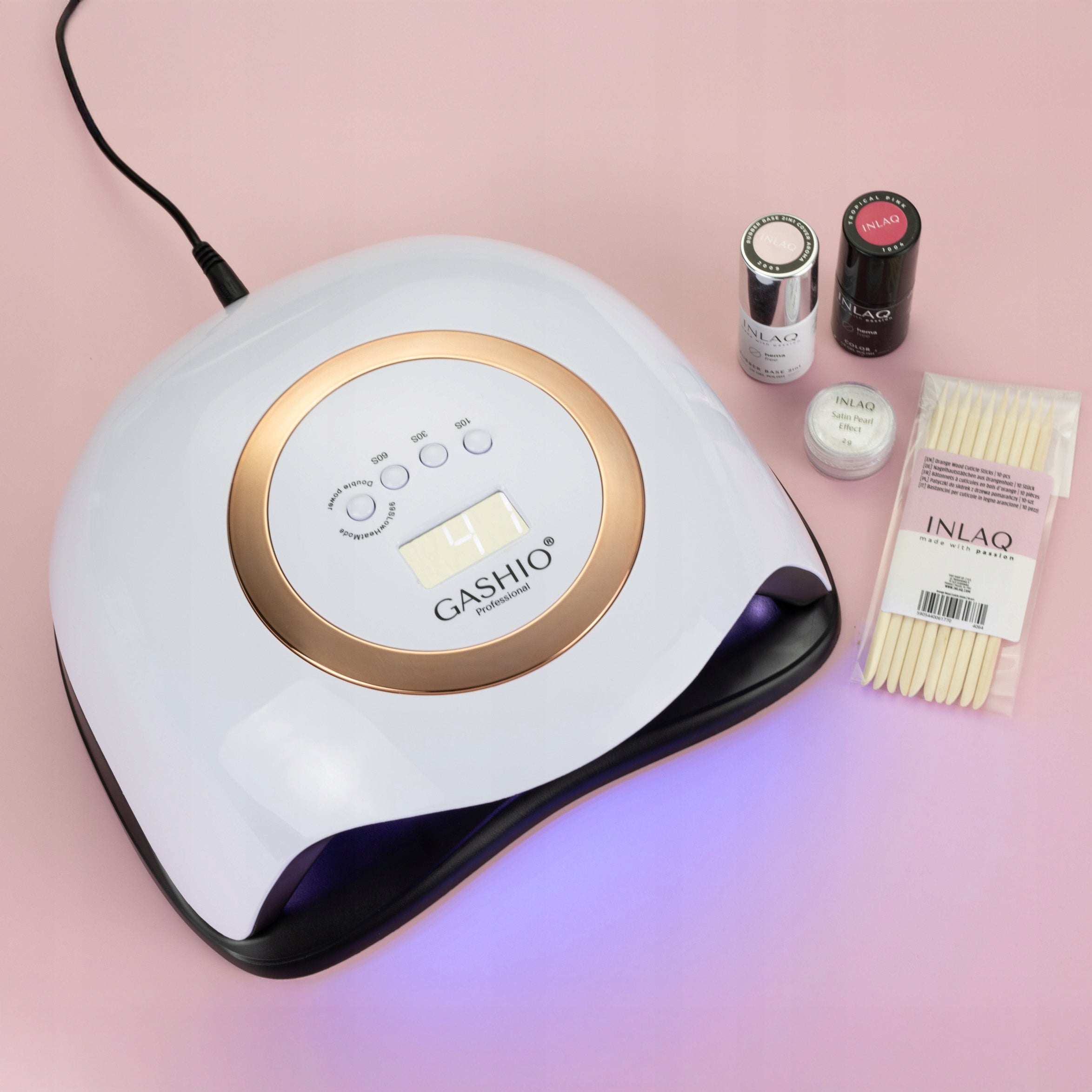 LED UV LAMP FOR NAILS GELS HYBRID MANICURE PEDICURE 168W STRONG DUAL LED Color white