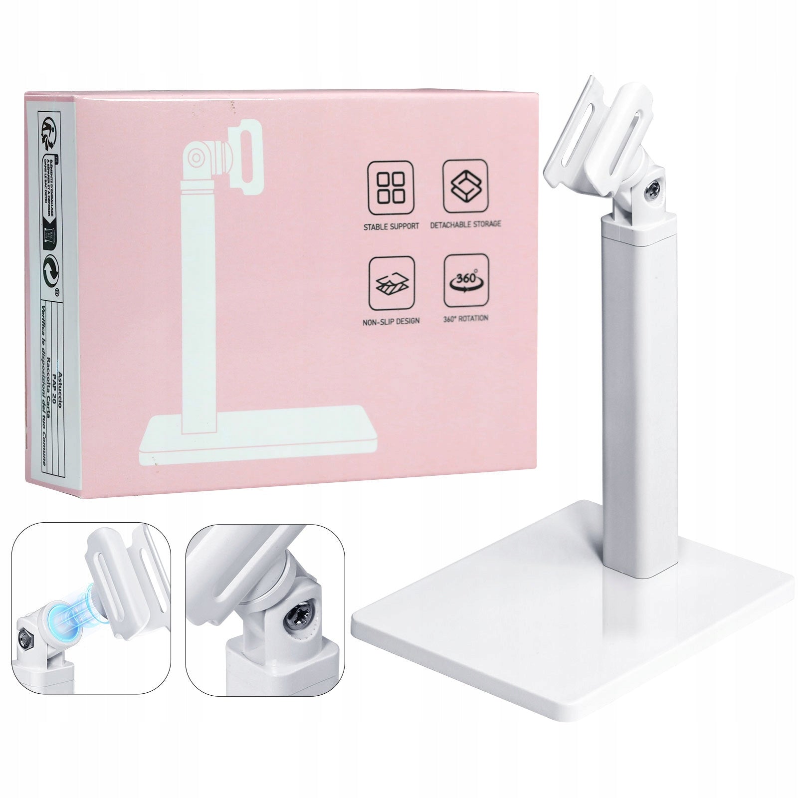 LED/UV Pen Rotary Nail Lamp Flashlight Tripod 360°