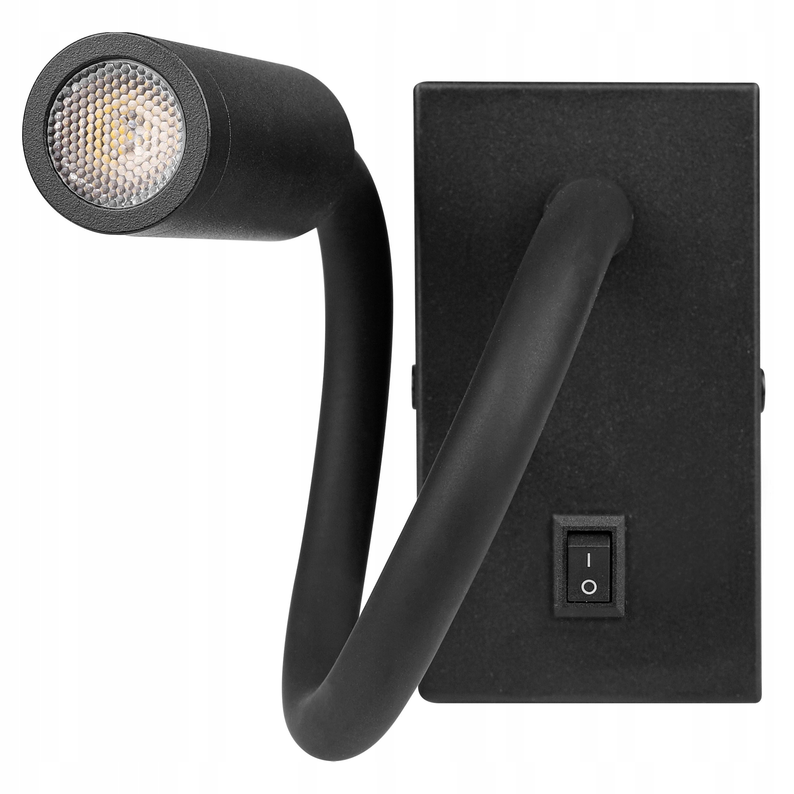 LED WALL LAMP READING SCONCE SWITCH BLACK ADJUSTABLE