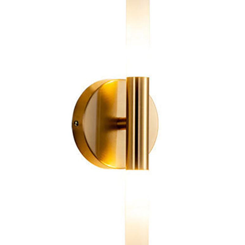 LED Wall Lamp 5W 40cm Gold Wrought Iron Glass Sconce Modern Line Fixture Packaging status original