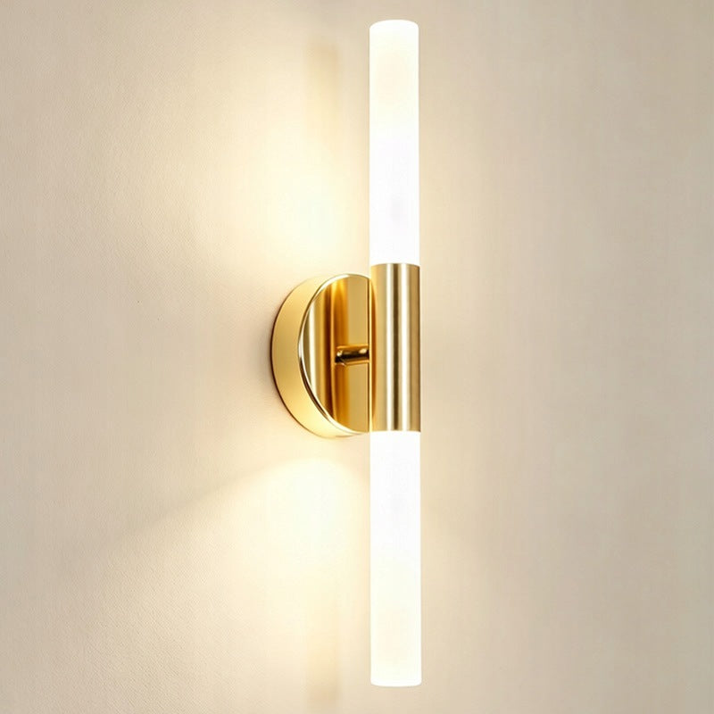 LED Wall Lamp 5W 40cm Gold Wrought Iron Glass Sconce Modern Line Fixture