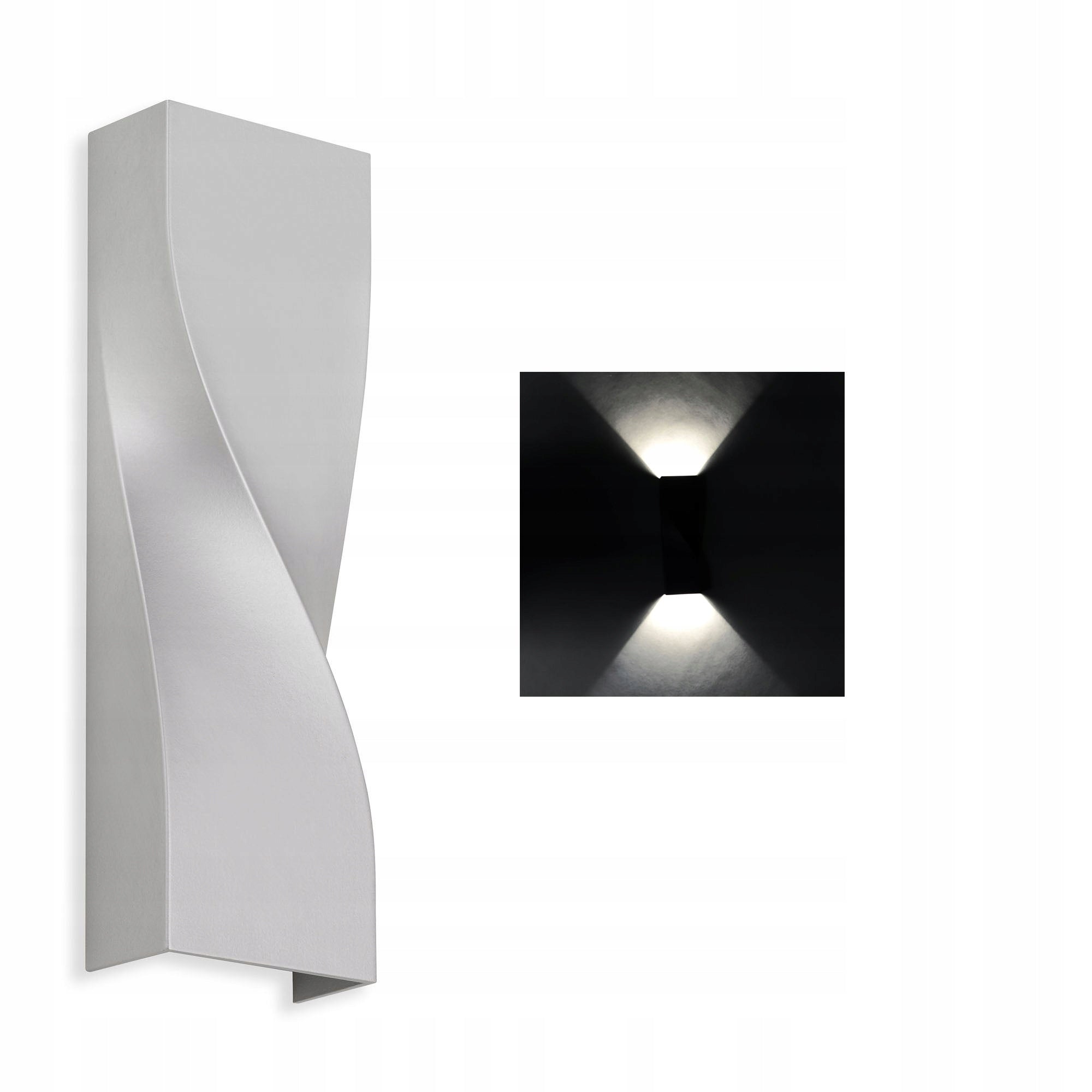 LED Wall Sconce 11W Silver Facade Decorative 4000K IP44 Up/Down