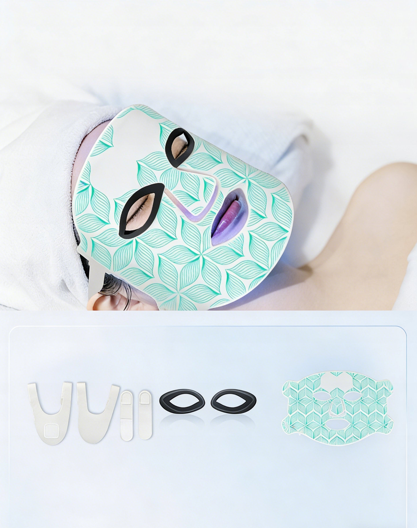 LED face mask, photon therapy, medical grade 8-color Manufacturer code sibairui
