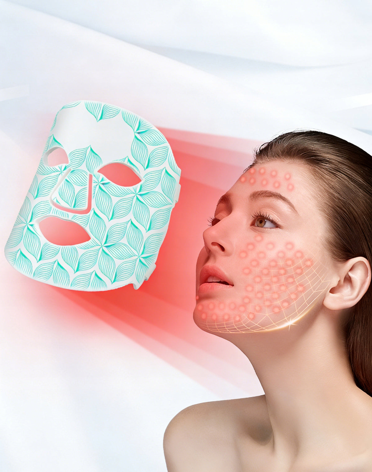LED face mask, photon therapy, medical grade 8-color Packaging status original