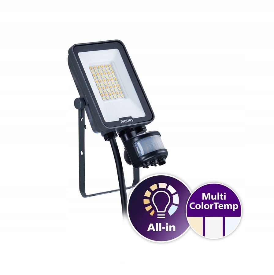 LED floodlight 20W 2400lm CCT with motion sensor BVP167 Philips