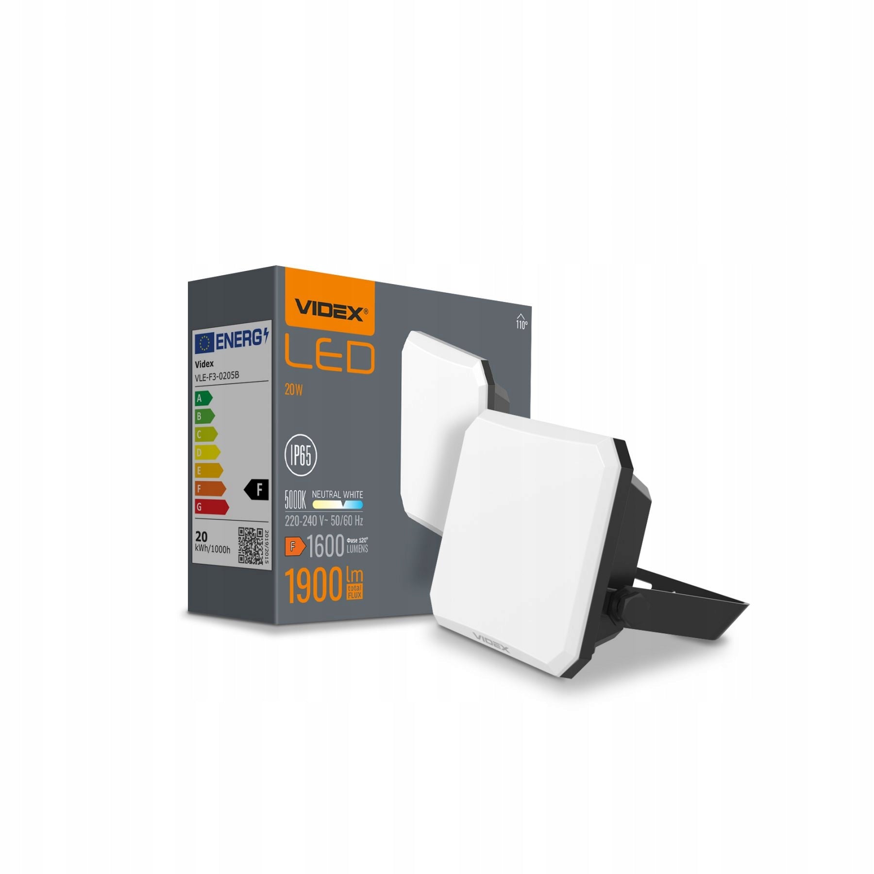 LED floodlight halogen outdoor lamp WHITE MILK 20W 5K