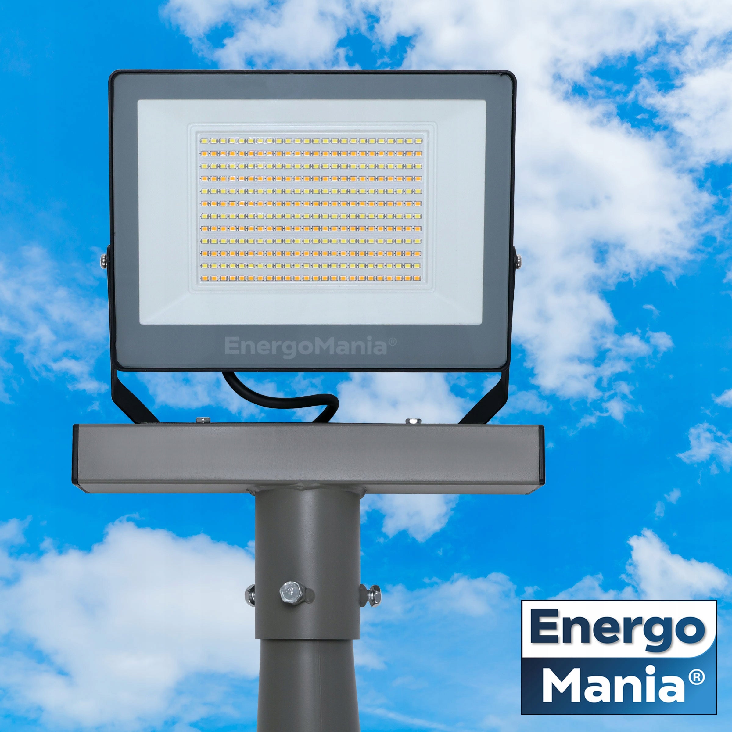 LED floodlight mounting bracket TopGrip mount T pole mast black Manufacturer code TopGrip czarny