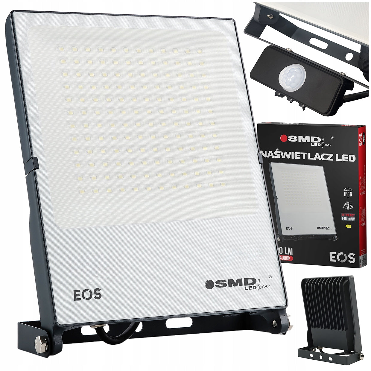 LED floodlight network halogen spotlight large bright powerful 100W + sensor
