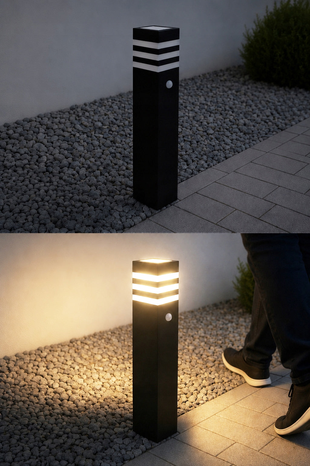 LED garden lamp E27 Garden pole 60cm + PIR motion and twilight sensor Manufacturer code 8000