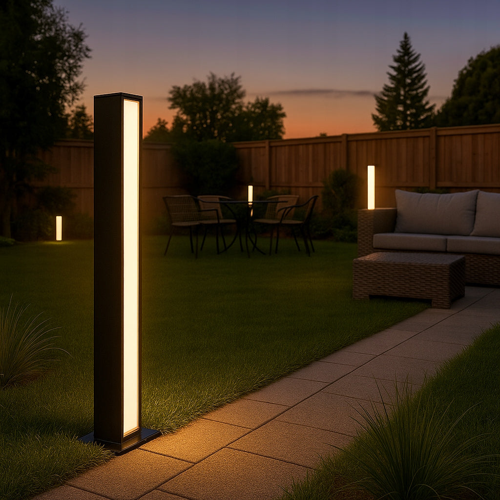 LED garden lamp standing post 60cm outdoor 4000K black Thread type built-in LED source