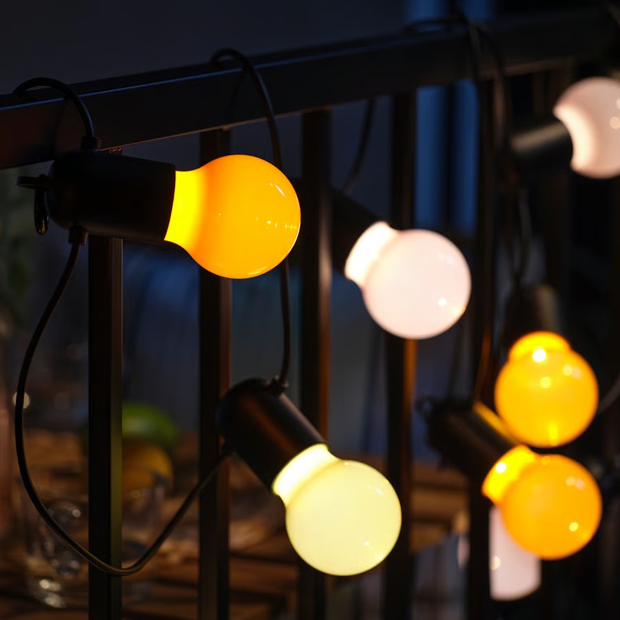 LED garland IKEA SOLVINDEN 12 Lamps Multicolored Outdoor New Manufacturer code 806.155.04