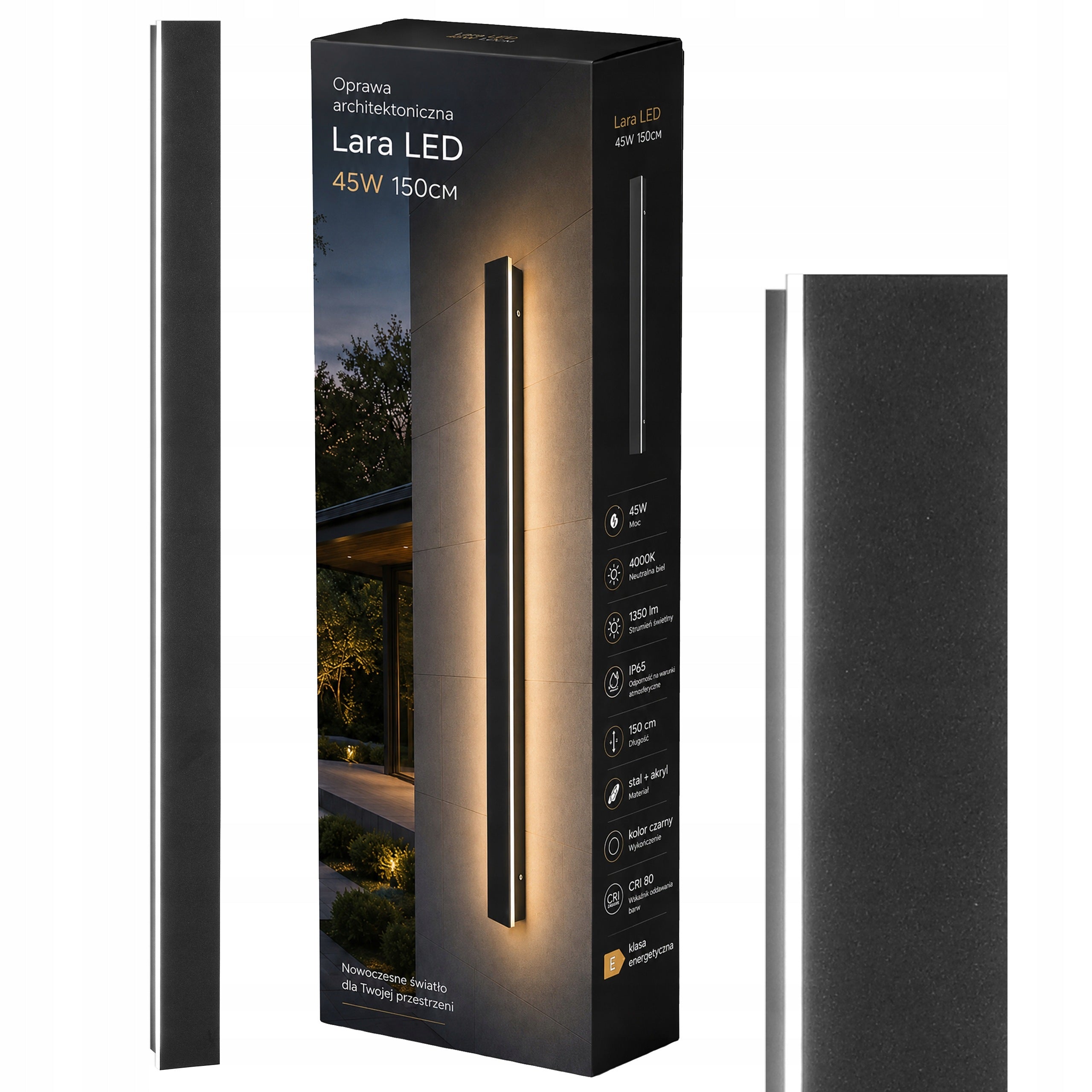 LED lamp 150cm garden wall sconce facade exterior acrylic
