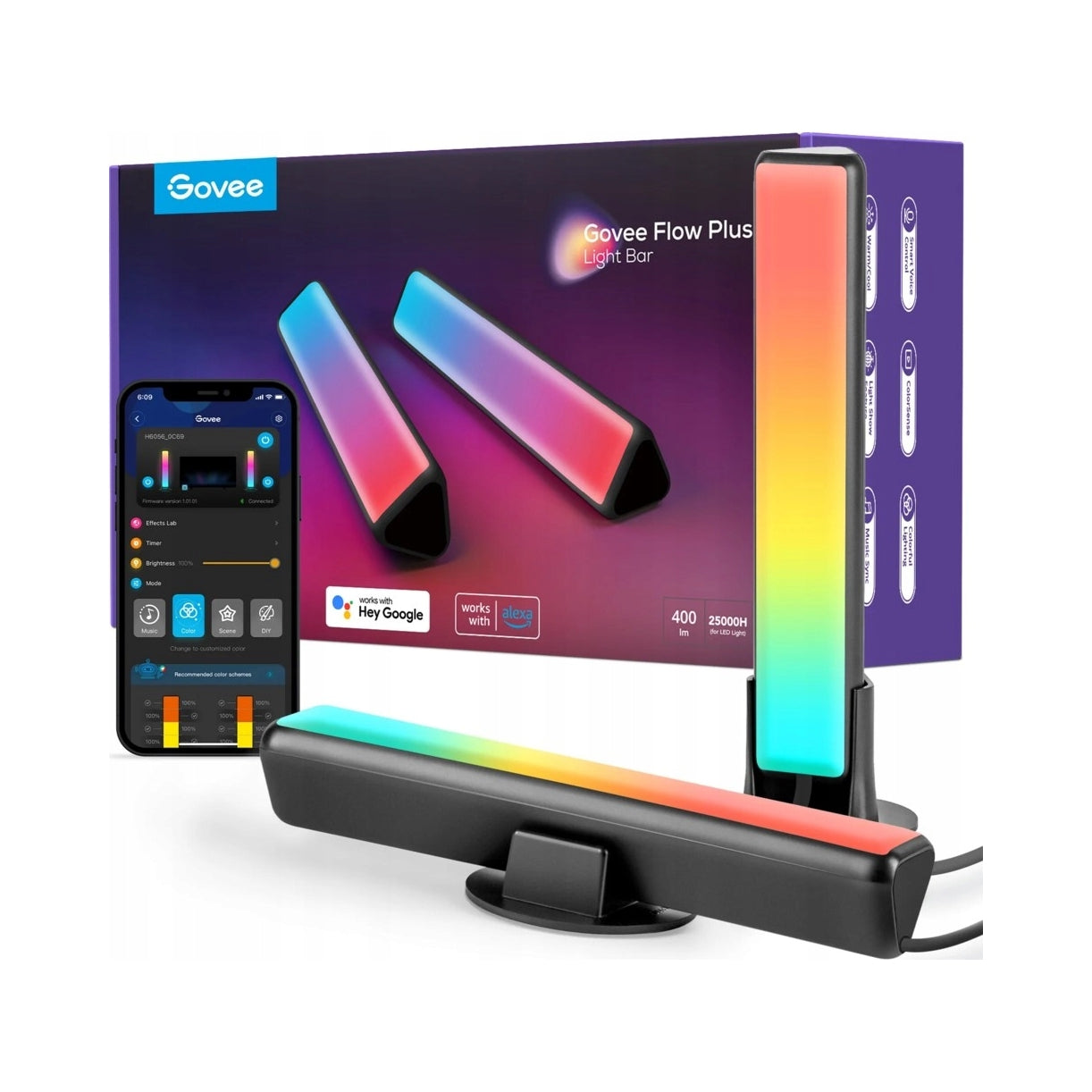 LED lamps Govee H6056 Flow Plus RGBICWW Wi-Fi