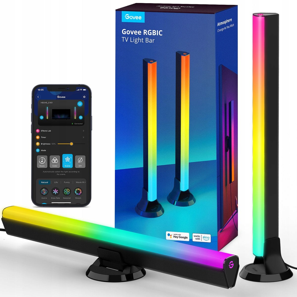 LED light strips Govee H6046 RGBIC TV 45-70 inches 8 modes