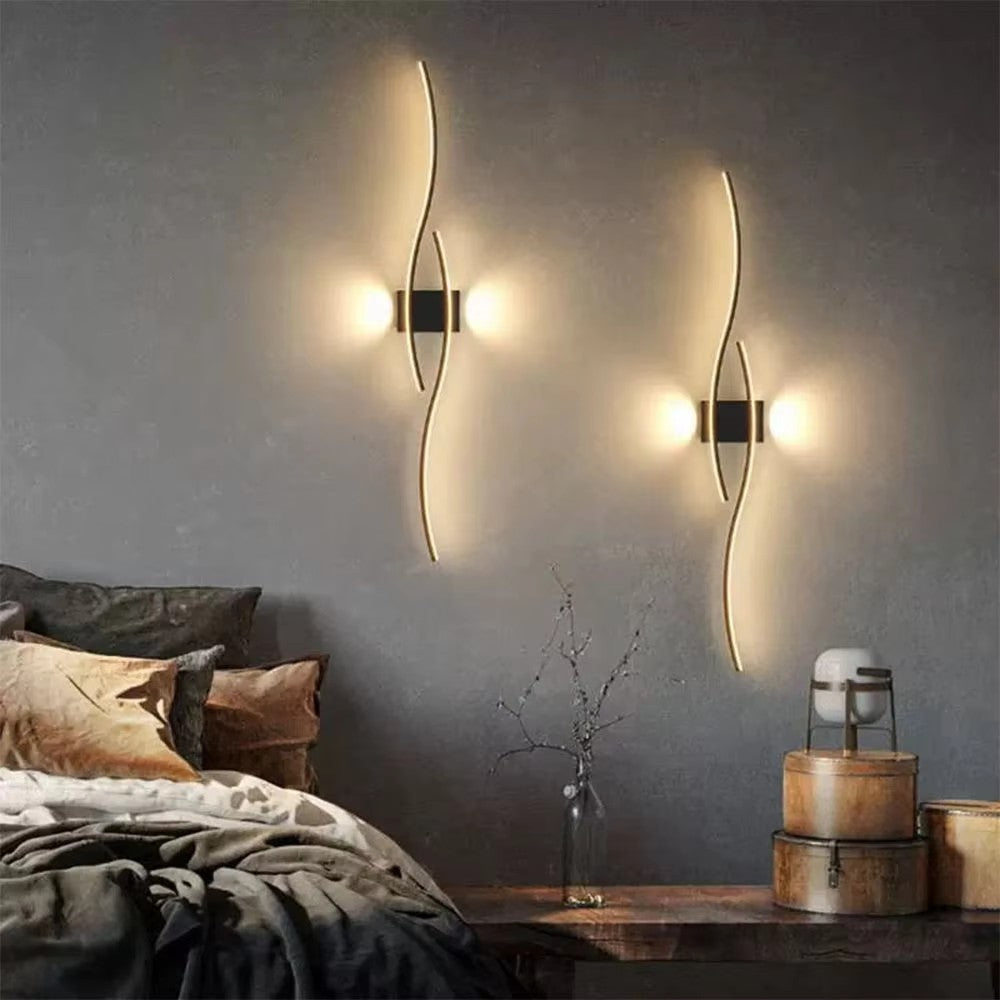 LED linear wall lamp black 60cm wall lamp modern above the bed living room Manufacturer code FSL