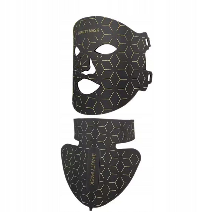 LED mask BEAUTY face neck 4in1 remote control photon therapy 7 kinds of light Packaging status original