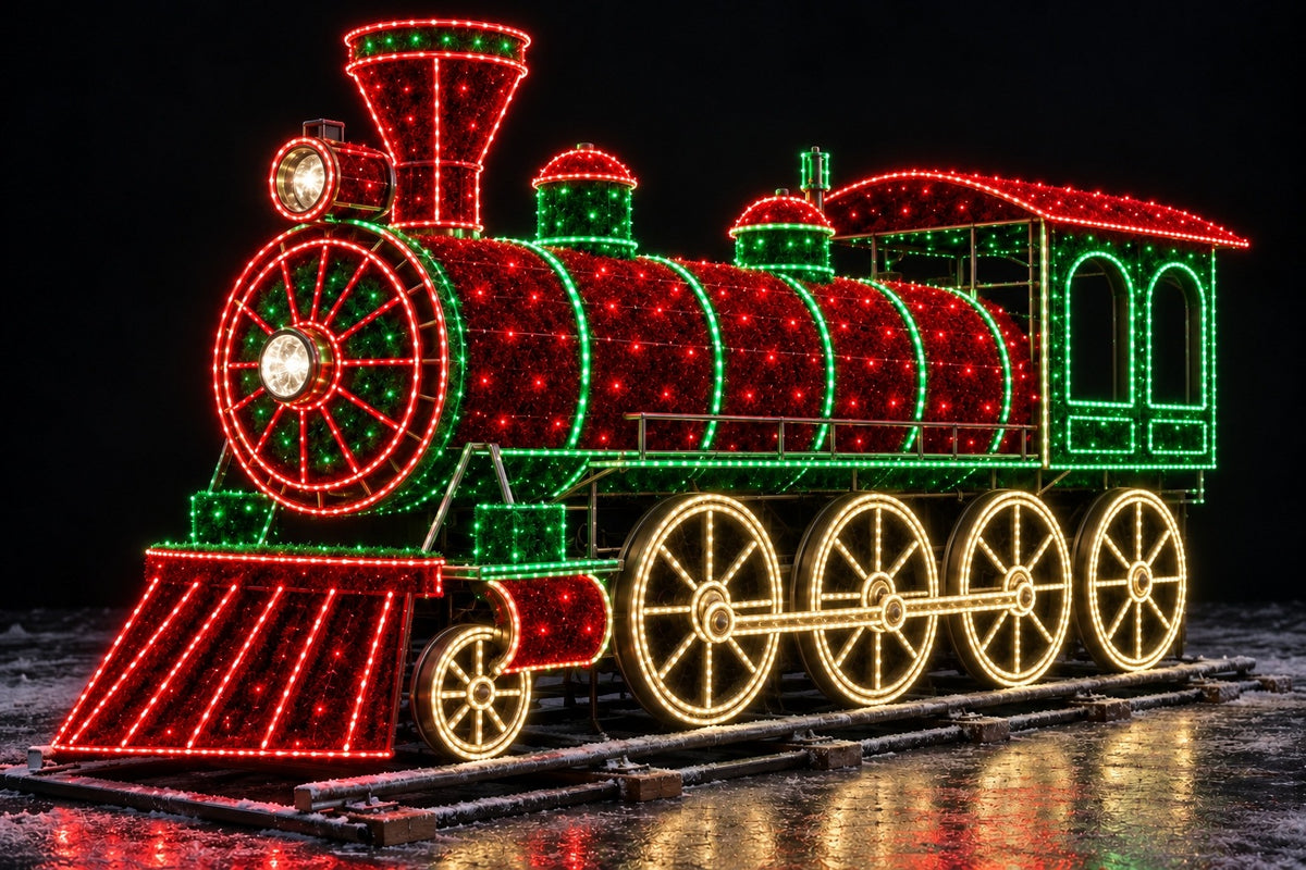 LED polar express. CHRISTMAS LOCOMOTIVE!