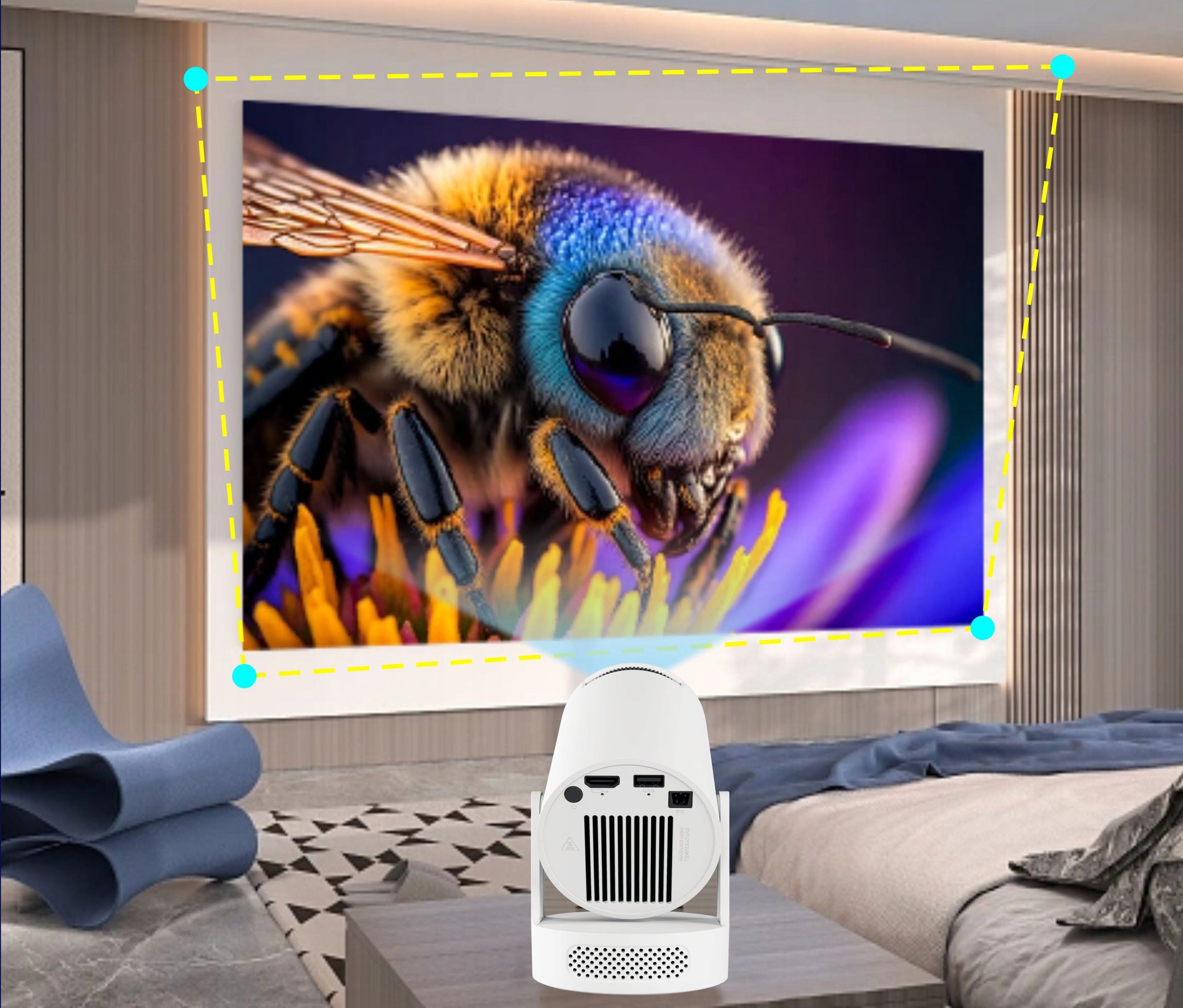 LED projector ANDUBEST HY300 ULTRAL white Packaging status original