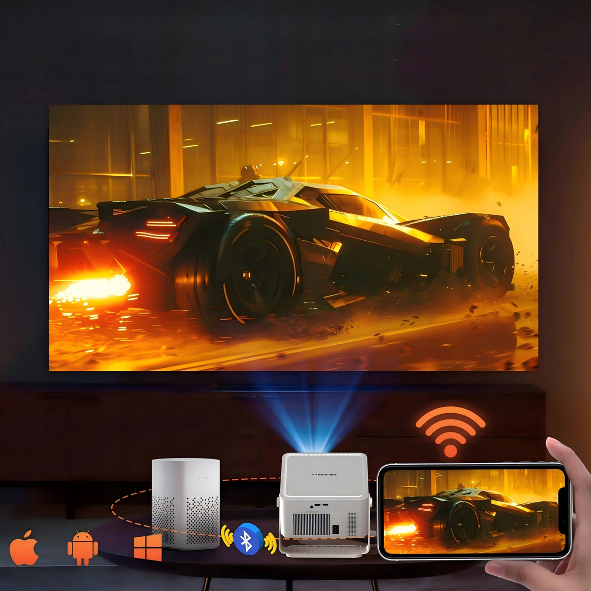 LED projector Magcubic HY450Max 1080P 4K 8K Android 14 WiFi 6 BT 5.4 HDR10+ Brand Magcubic